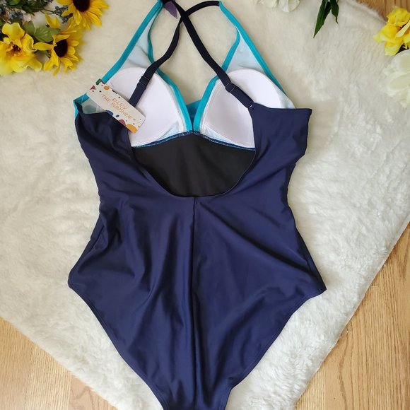 🎊HOST PICK🎊 NWT ENJOY THE SUNSHINE FRONT CROSS RACER-BACK ONE PIECE SWIMSUIT - Picture 5 of 8